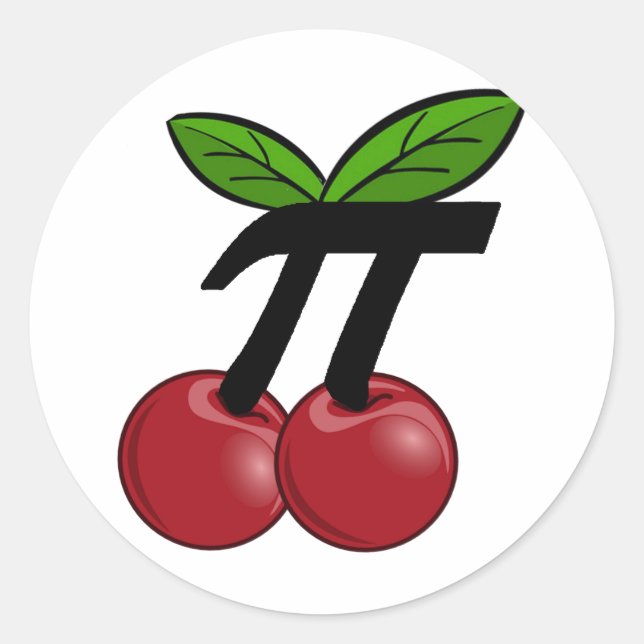 Cherry Pi Runt Klistermärke (Framsida)