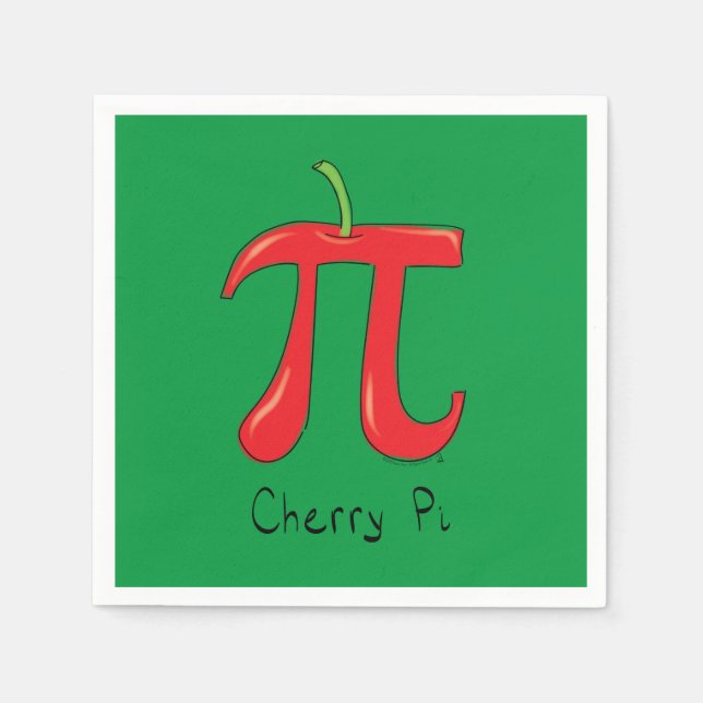 Cherry Pi Symbol Math Teacher Funny Pappersservett (Framsidan)