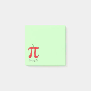 Cherry Pi Symbol Math Teacher Funny Post-it Block