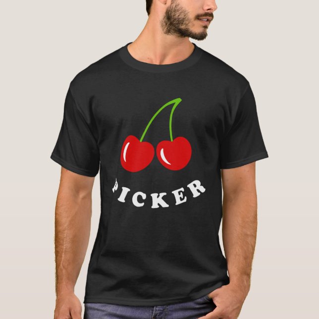 Cherry Picker Cute Cherries T Shirt (Framsida)