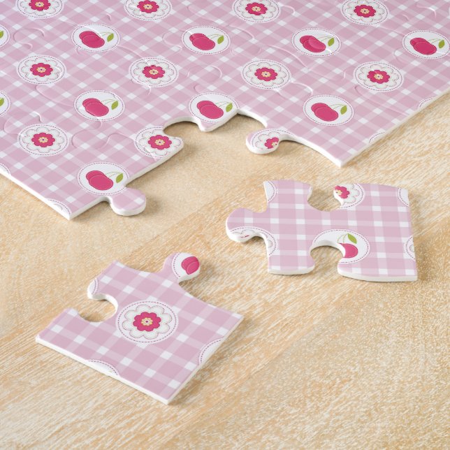 Cherry Picnic Jigszle Puzzle Pussel (Sidan)