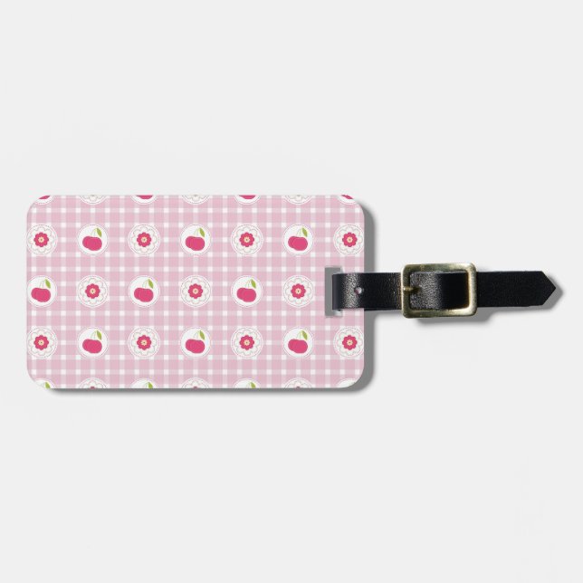 Cherry Picnic Luggage Tag Bagagebricka (Horisontell Framsida)