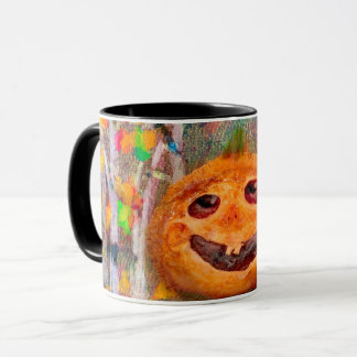 Cherry Pie med en pumpaskorpa Halloween Mugg