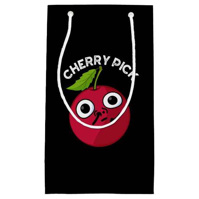 Cherry Plocka Funny Fruit Pun Mörk BG (Framsidan)