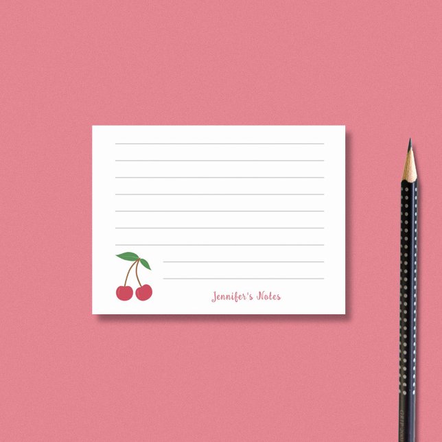 Cherry Post-it Block (Cherry Post-it Notes)