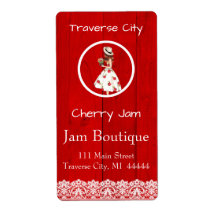 Cherry Preserves Canning Label