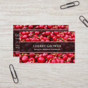 Cherry Producer/Farmer Photo Affärskort Visitkort