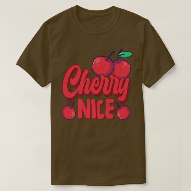 Cherry Pun Vegetarian Vegan Cherry Nice Fruits T Shirt (Design framsida)