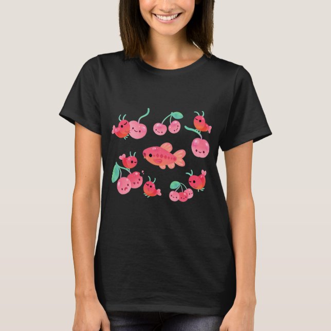 Cherry räkor och Cherry barb T Shirt (Framsida)