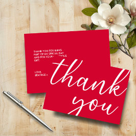 Cherry Red Birthday Modern Script Tack