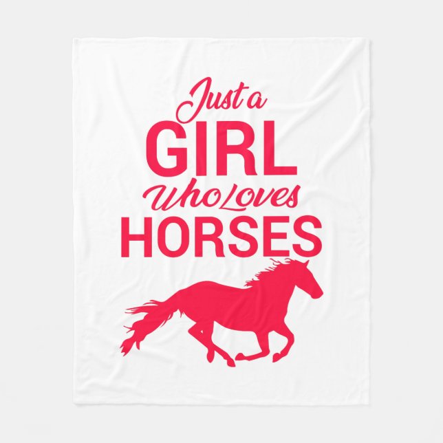 Cherry Red, en flicka som Kärlek Horses Fleecefilt (Framsidan)