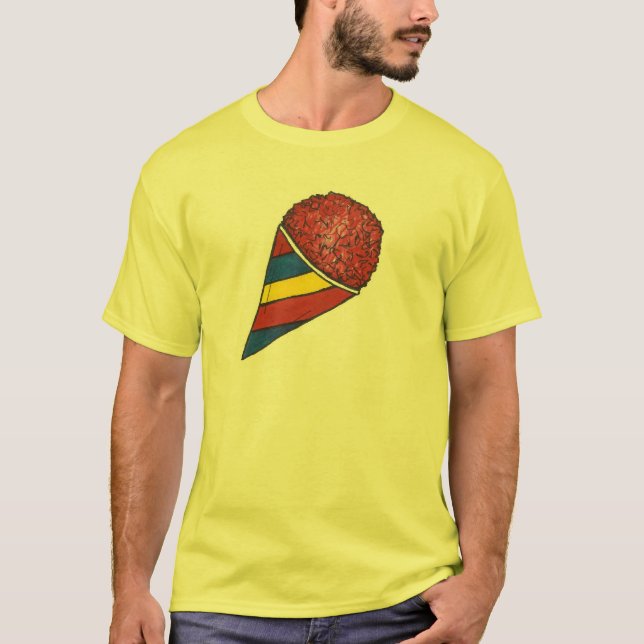 Cherry Red Frozen Sno Cone Snocone Snowball T Shirt (Framsida)