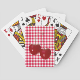 Cherry Red Gingham Casinokort