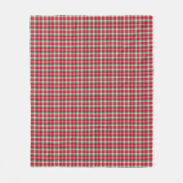 Cherry Red, Grönt och Cream Retro-julklapp Fleecefilt