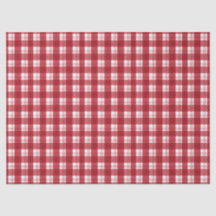 Cherry Red Heritage Rutigt Vävnadspapper