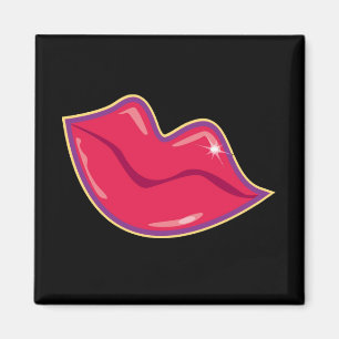 Cherry Red Läppar Magnet