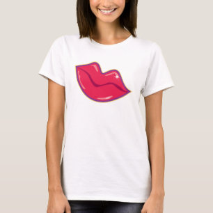 Cherry Red Läppar Tee Shirt