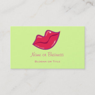 Cherry Red Läppar Visitkort