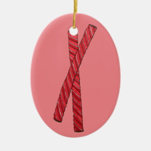 Cherry Red Licorice Whips Licorice Twist Candy Julgransprydnad Keramik
