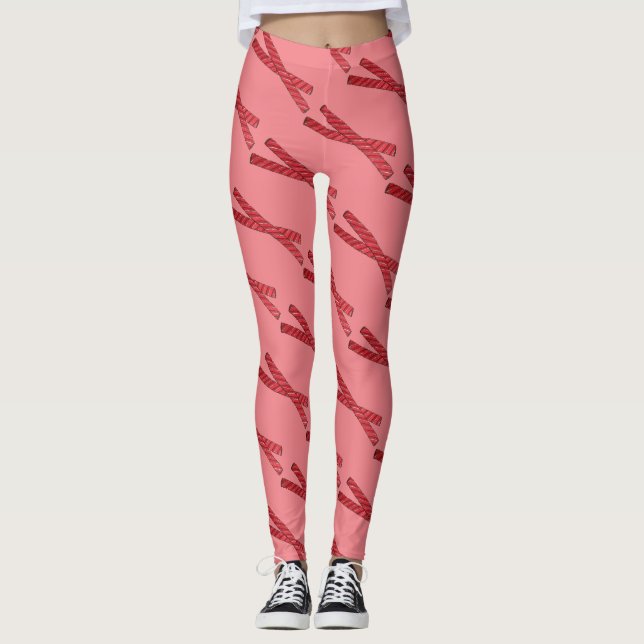 Cherry Red Licorice Whips Licorice Twist Candy Leggings (Framsida)