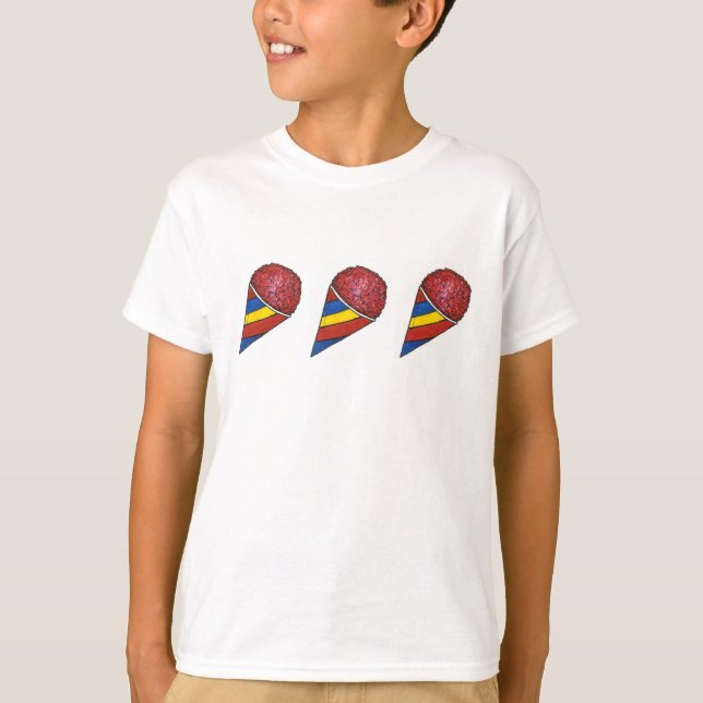 Cherry Red Sno Cone Snocone Frysta sommarträden T T-shirt (Framsida)