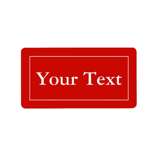 Cherry Red Stickers eller etiketter med text Anpas Adressetikett (Framsidan)