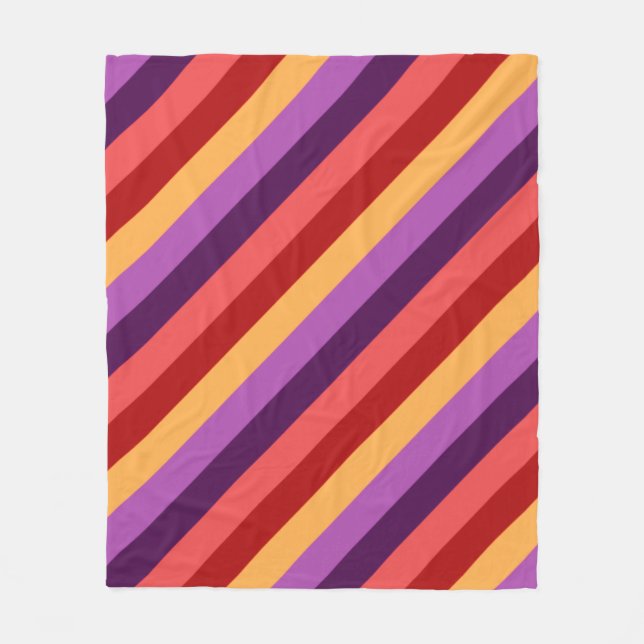 Cherry Red Violet Rand Medium Fleece Blanket (Framsidan)