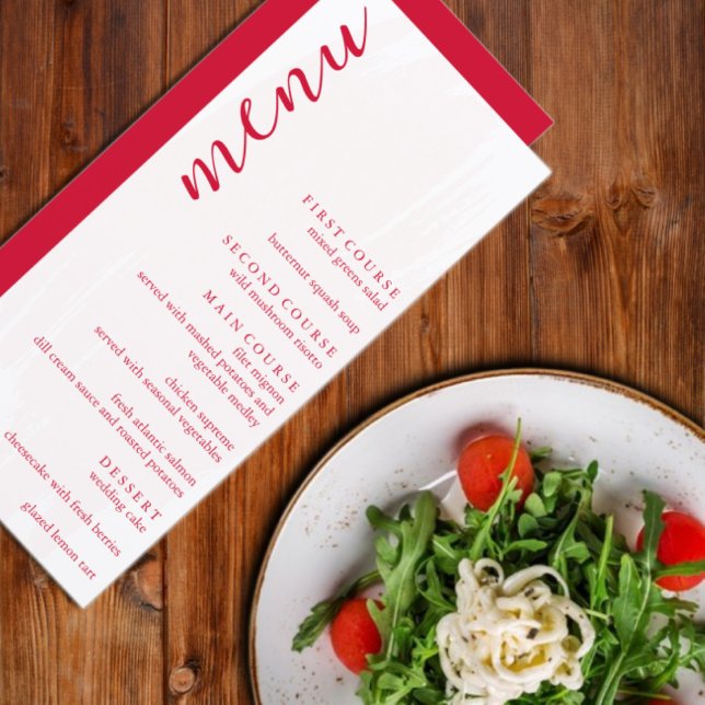 Cherry Red Wedding Meny (Skapare uppladdad)