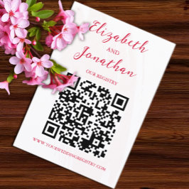 Cherry Red Wedding Registry Tilläggskort