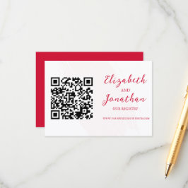 Cherry Red Wedding Registry Tilläggskort
