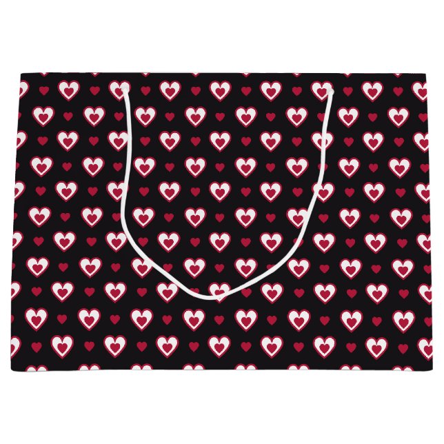 Cherry Red & White Dubbla Hearts Patternt (Framsidan)