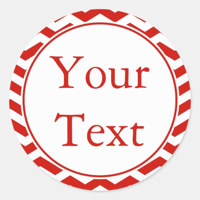 Cherry Red & White Sticker eller etikett med Anpas (Framsida)