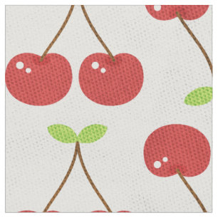 Cherry Retro Fabric - stor utskrift Tyg
