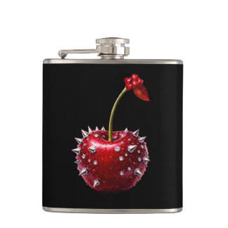 Cherry Rock Style Stainless Steel Flask Fickplunta