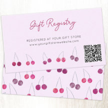 Cherry Rosa Baby Shower Gift Registry QR-kod