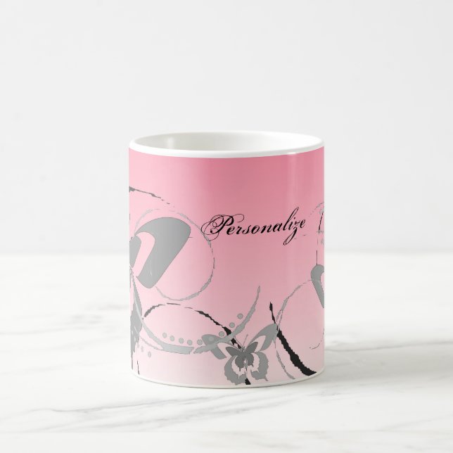 Cherry Rosa Butterfly Trio Coffee Mugg (Center)
