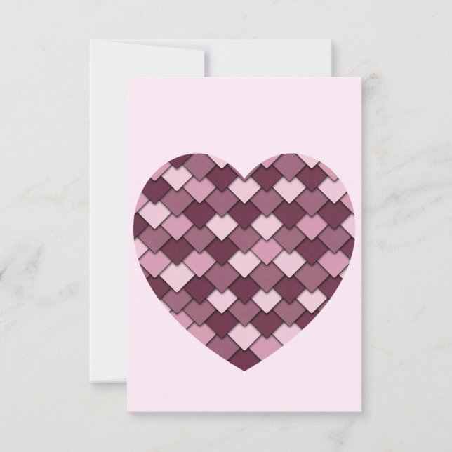 Cherry Rosa Square och Diamond Hjärtat (Framsida)