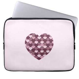 Cherry Rosa Square och Diamond Hjärtat Laptop Fodral