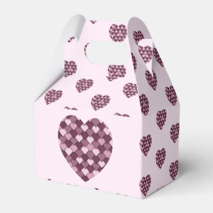 Cherry Rosa Square och Diamond Hjärtat Presentaskar