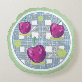 Cherry Round Pillow Rund Kudde