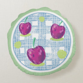 Cherry Round Pillow Rund Kudde