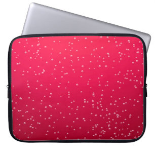 Cherry Soda med Tiny Bubbles Background Art Laptop Sleeve