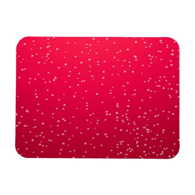 Cherry Soda med Tiny Bubbles Background Art Magnet (Horisontell)