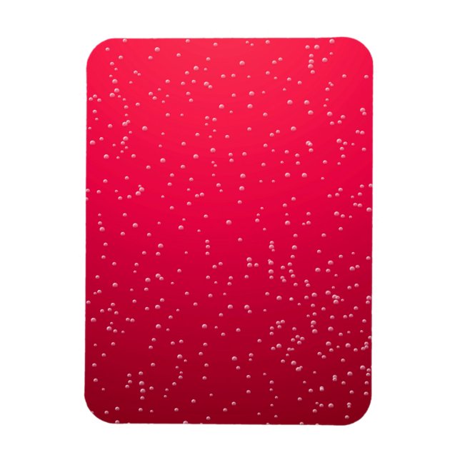 Cherry Soda med Tiny Bubbles Background Art Magnet (Vertikal)