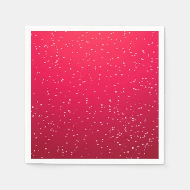 Cherry Soda med Tiny Bubbles Background Art Pappersservett (Framsidan)