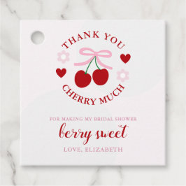 Cherry Sött Bröllopsdusch Gåvor Etiketter