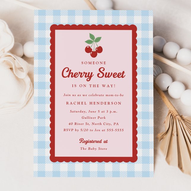 Cherry Sweet Baby Shower  Inbjudningar (Skapare uppladdad)