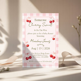 Cherry Sweet - Bebis Shower Inbjudan