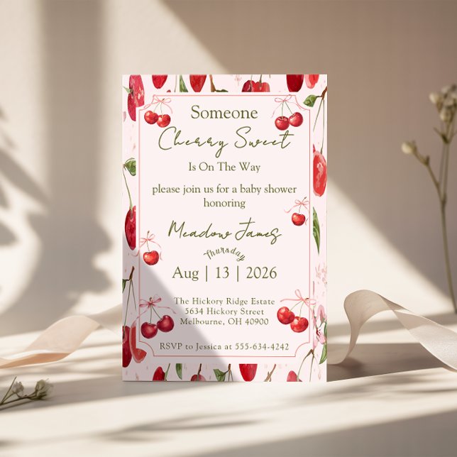 Cherry Sweet - Bebis Shower Inbjudan (Skapare uppladdad)