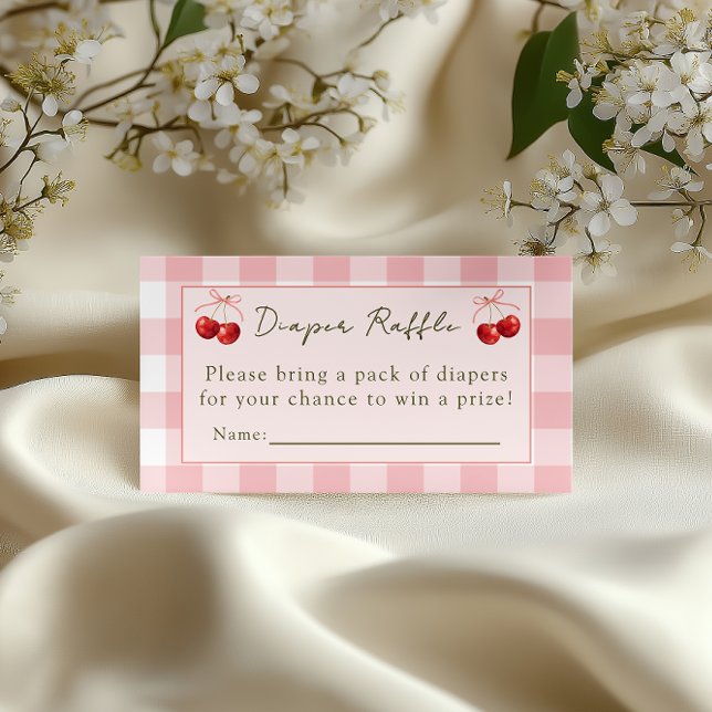 Cherry Sweet - Diaper Raffle Card Tilläggskort (Skapare uppladdad)